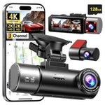 4K+2K+2K 3-Channel Dash Camera w/ 128GB Card and Built-in GPS