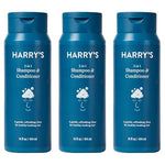 3-Pack Harry's Men's 2 in 1 Shampoo and Conditioner (14 Oz)