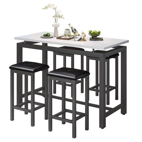 Set Of 5 Segmart Counter Table & Stool Set (5 Colors)