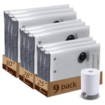 9-Count Vacuum Storage Bags W/ Rechargeable Wireless Pump