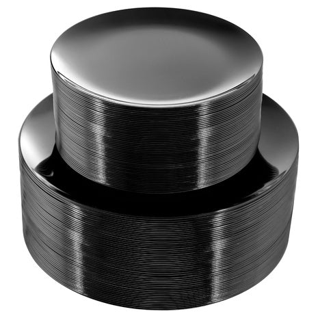 100 Black Disposable Plates