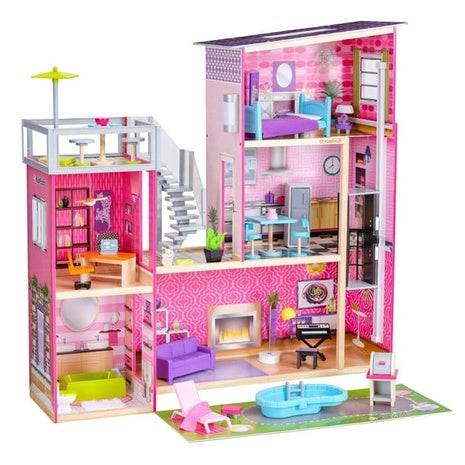 KidKraft Uptown Wooden Dollhouse with 36 Accessories
