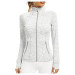 Women's Athletic Full Zip Slim Fit Running Jacket
