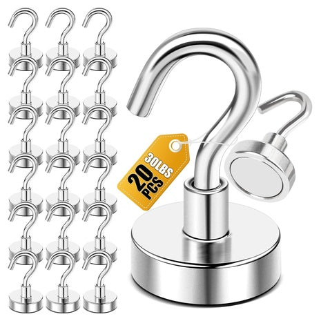20-Pack 30lbs Heavy Duty Magnetic Hooks