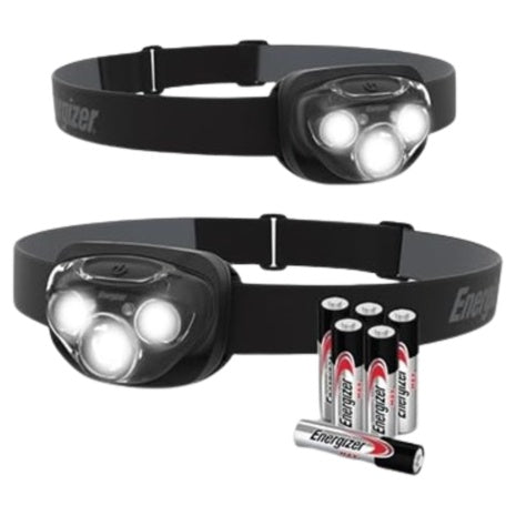 2-Pack Energizer Water Resistant High-Performance LED Headlamp