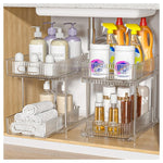 2-Pack Pull Out Bathroom Cabinet Organizer