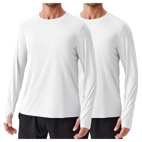 2 UPF 50+ Men's Quick Dry Swimming Shirts