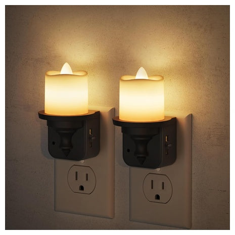 2-Pack Flameless Candle Night Light