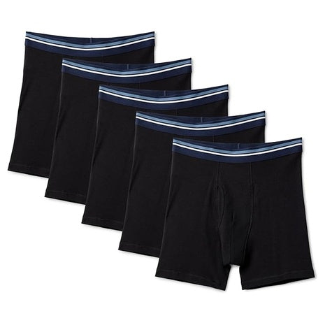 5-Pack Amazon Essentials Men's Breathable Cotton Boxer Briefs