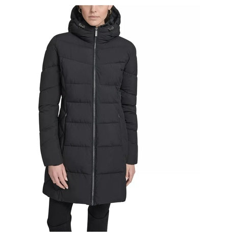 Calvin Klein Women's Collar Hooded Puffer Coat