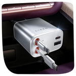 Lisen 75W 4-in-1 Retractable Car Charger