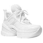 Michael Kors Outlet Olympia Mixed-Media Trainer
