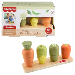 Fisher-Price Wood Toddler Toy Veggie Stacker