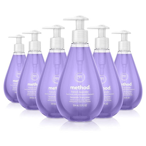 6 Pack Method Gel Hand Wash, French Lavender