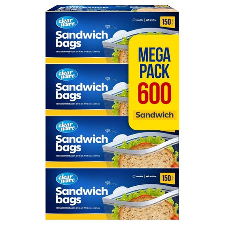 600 Zipper-Top Sandwich Bags