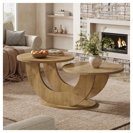 Ebern Designs Coffee Table With Storage Shelf And Wooden Frame