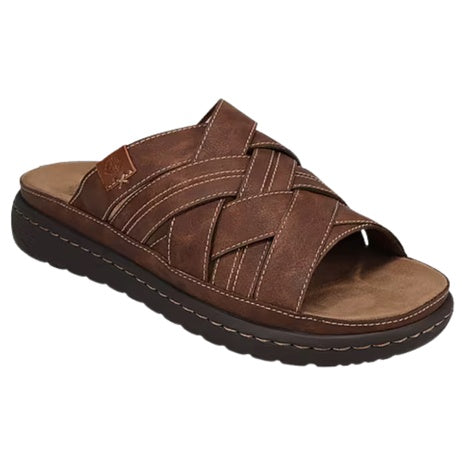 Dockers Men's Faux Leather Seville Flat Heel Sandals