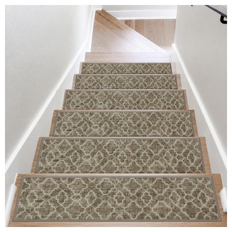 4-Piece Soft Peel & Stick Non-Slip Carpet Stair Treads