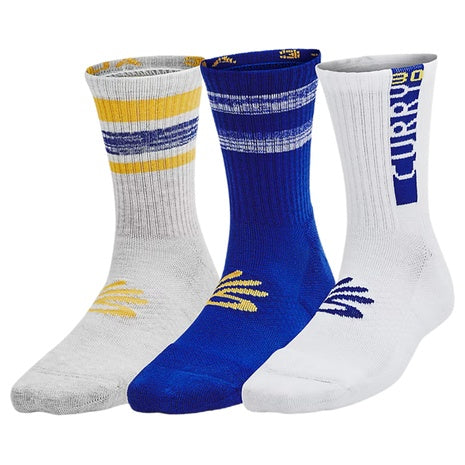 3-Pack Curry 3-Maker Kids' Mid-Crew Socks (2 Colors)