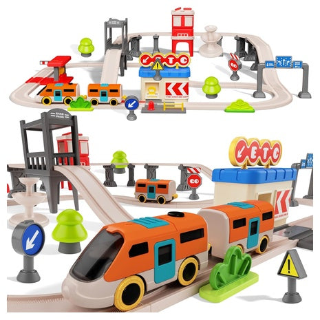 55-Piece Urban Rail Electric Train Set