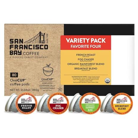 80 San Francisco Bay Variety Pack Coffee Pods