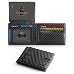 Slim RFID Leather Wallet with 2 ID Windows
