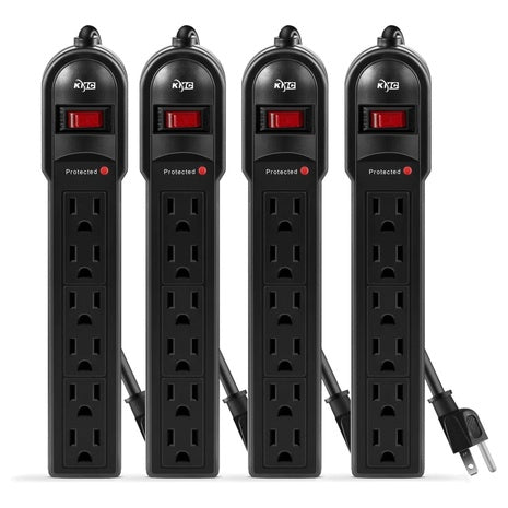 4-Pack KMC Surge Protector Power Strips
