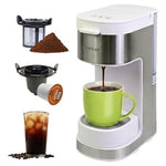 Kenmore Single Serve Coffee Maker With Stainless Steel Travel Mug White