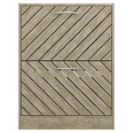 Union Rustic 12-Pair Shoe Storage Cabinet (Light Brown)