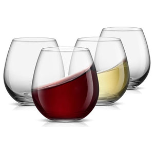 4 Stemless Wine Glasses