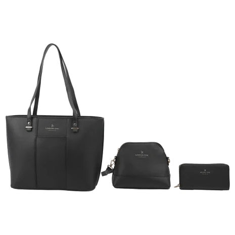 3-Piece London Fog Vegan Leather Tote Set (6 Colors)