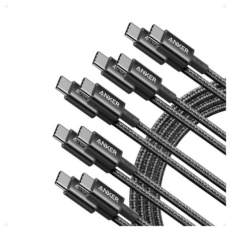 5-Pack Anker 6-Ft 100W USB-C Charging Cables
