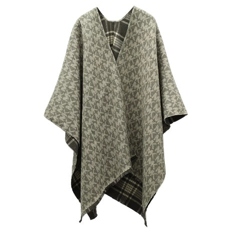 Michael Kors Michael Kors MK Plaid Reversible Ruana