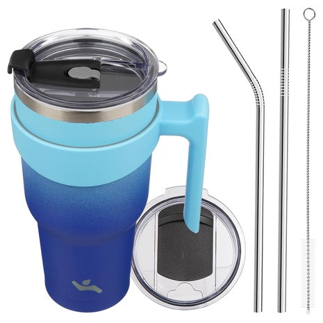 40oz Tumbler with Handle and Straw