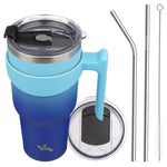 40oz Tumbler with Handle and Straw