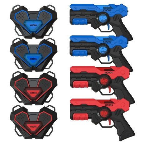 4-Pack Kiddos Laser Tag Blasters & Chest Plates
