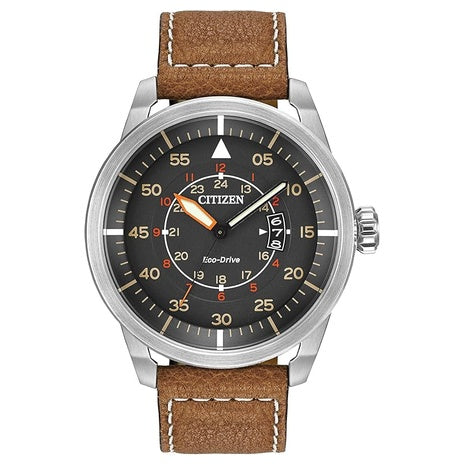 Citizen Men’s Eco-Drive 3-Hand Date Avion Watch