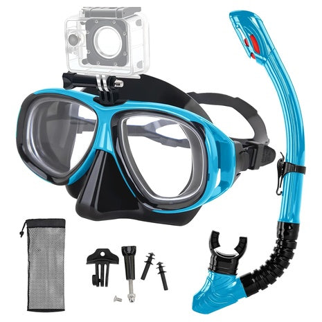 Professional Full Dry Top Silicone Snorkel Set
