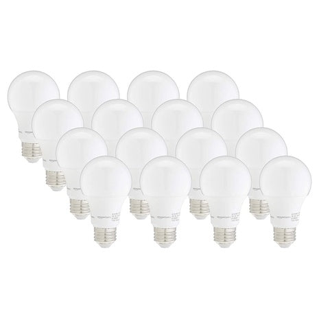 16-Pack Amazon Basics A19 LED Light Bulbs