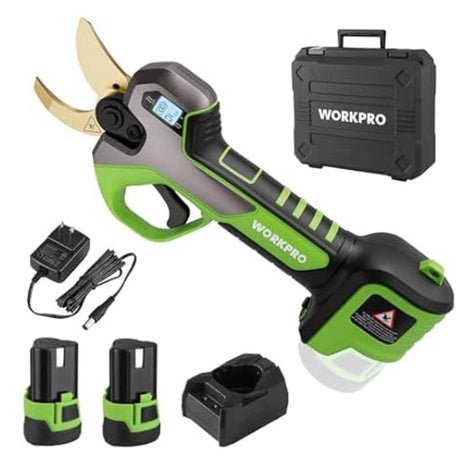 Workpro 12V Electric Tree Pruning Shears W/2 Batteries & Charger