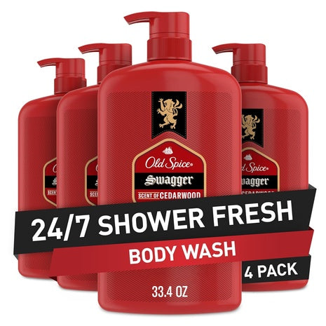 4-Pack Old Spice Swagger Body Wash (33.4oz)
