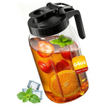 64oz Glass Mason Jar Pitcher with Lid