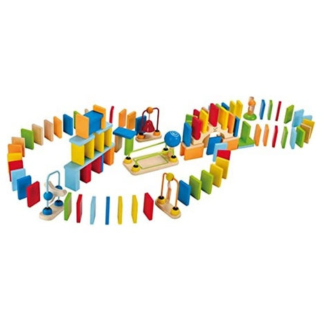 107-Piece Wooden Domino Race Set