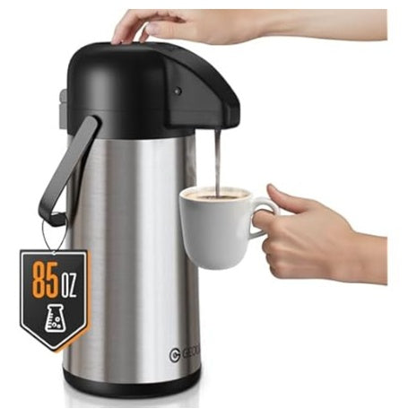85oz Or 64oz Geouja Airpot Coffee Carafe For Keeping Hot