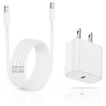 20W USB-C Wall Charger with 10ft Lightning Cable