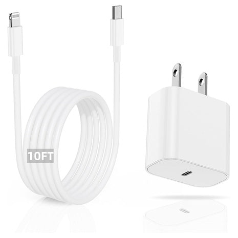 20W USB-C Wall Charger with 10ft Lightning Cable