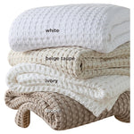 Bedsure Queen Size Cooling Waffle Lightweight & Breathable Blanket