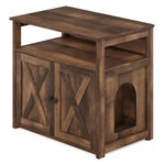 Furinno Peli Farmhouse Cat Litter Cabinet Storage With 2 Doors