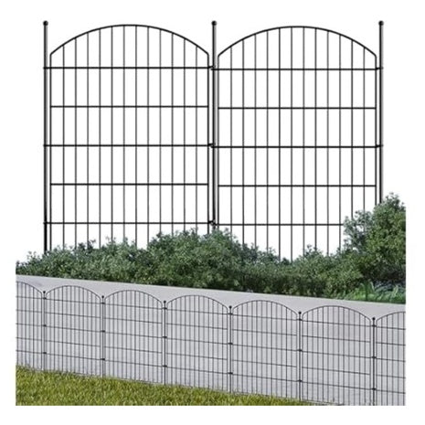 10-Pack Luckpro 32" X 23.6ft Garden Fence No Dig Metal Panels