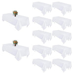 12 White Polyester Tablecloths 60”x102”
